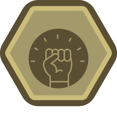 Bir el simgesinin vektör illüstrasyonu