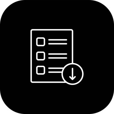 Belge simgesinin vektör illüstrasyonu