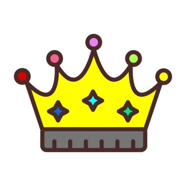 Arka planda taç simgesi vektörü izole edildi. taç işareti ve sembol