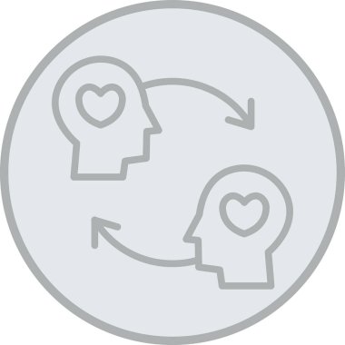 Aşk çifti kalp ikonu ana hatlarıyla