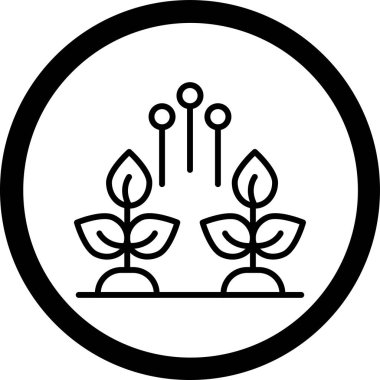 Bitki. Web simgesi basit illüstrasyon