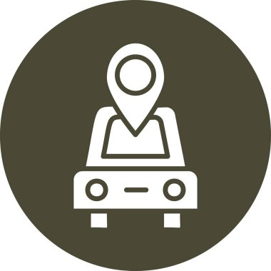 Araba simgesinin vektör illüstrasyonu