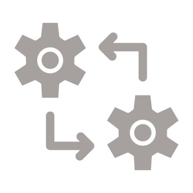 dişli vektör ince çizgi simgesi