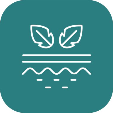 Benzersiz Yaprak Vektör Satırı Simgesi