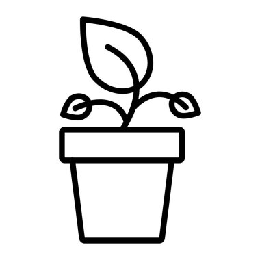 Bitki. Web simgesi basit illüstrasyon