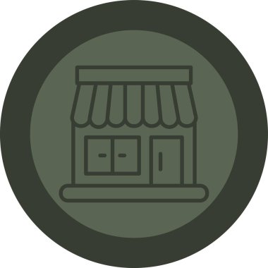 dükkan simgesi vektör illüstrasyonu