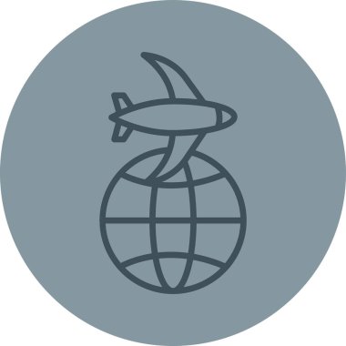 Uçak simgesinin vektör illüstrasyonu