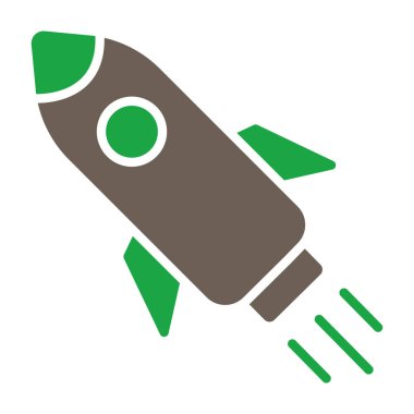 Roket Fırlatma düz vektör simgesi