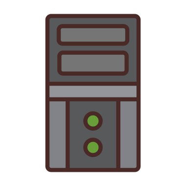 Yazıcı simgesi vektör illüstrasyonu