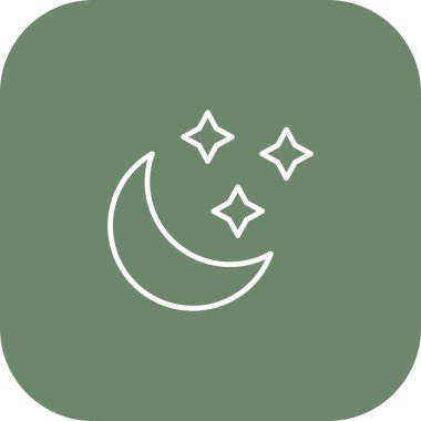 Kişisel ve ticari kullanım için ay vektör simgesi simgesi vektör çizimi..