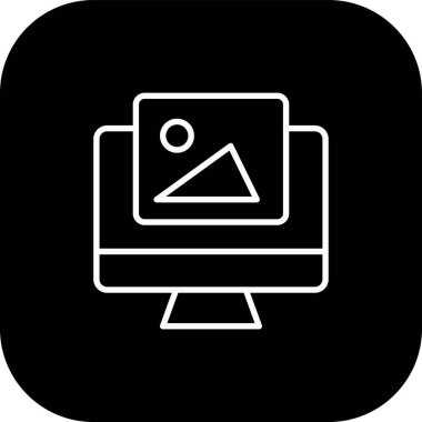 vektör lcd simgesi illüstrasyonu