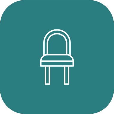 Sandalye simgesinin vektör illüstrasyonu