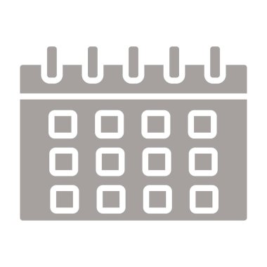 Takvim, tarih, tarih simgesi. Beyaz arkaplanda vektör illüstrasyonu.