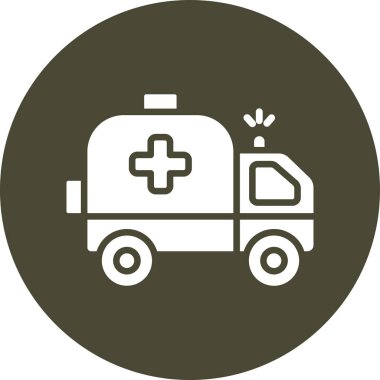 Ambulans simgesi, basit vektör çizim