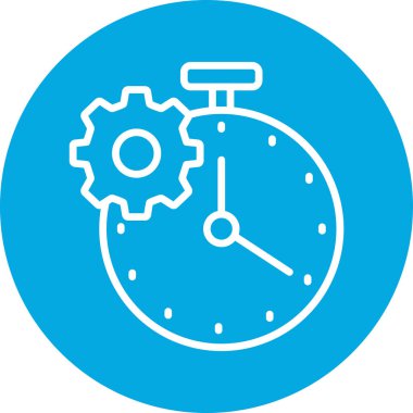 Saat. Web simgesi basit illüstrasyon