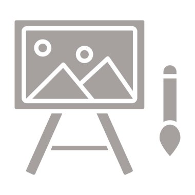 Bir resmin çizgi simgesinin vektör illüstrasyonu