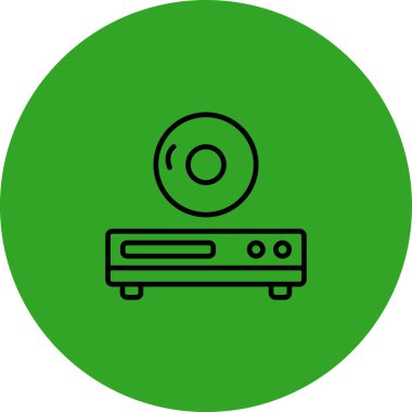 benzersiz cd oynatıcı satır vektörü simgesi