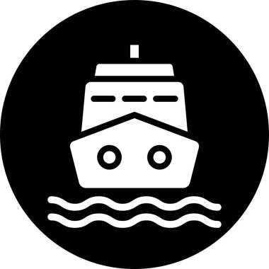 Gemi. Web simgesi basit illüstrasyon