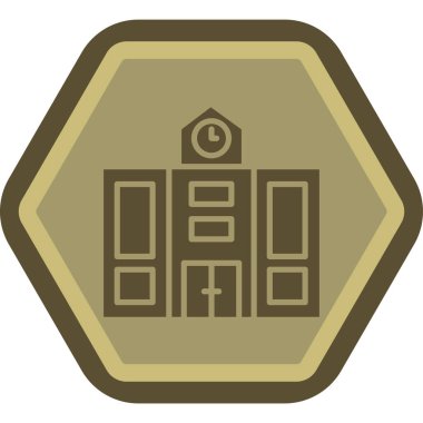 Bina. Web simgesi basit illüstrasyon