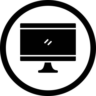 Bilgisayar. Web simgesi basit illüstrasyon