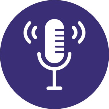 Bir mikrofon simgesinin vektör çizimi