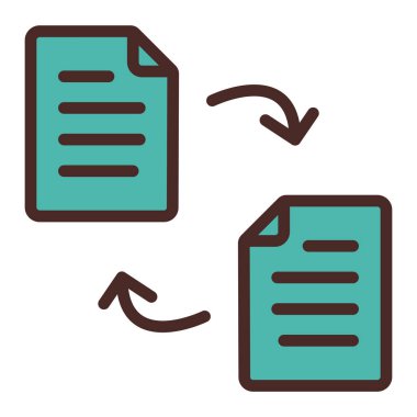 belge simgesi. Web için basit belge vektör simgesi çizimi