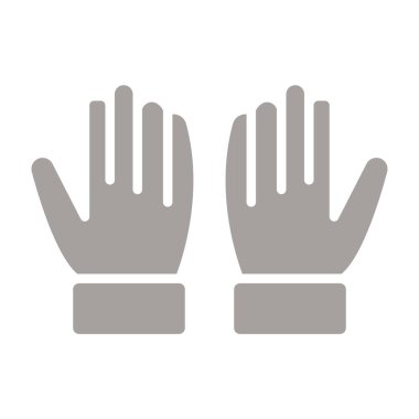 Eldiven eldiven simge vektör, beyaz arka plan üzerinde izole işareti