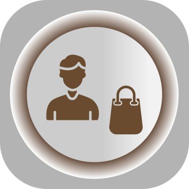 Bir kadın simgesinin vektör illüstrasyonu