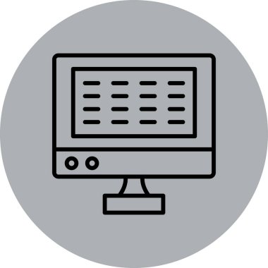 vektör lcd simgesi illüstrasyonu