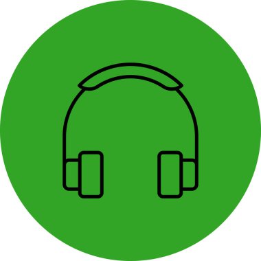 kulaklık simgesi vektör illüstrasyonu