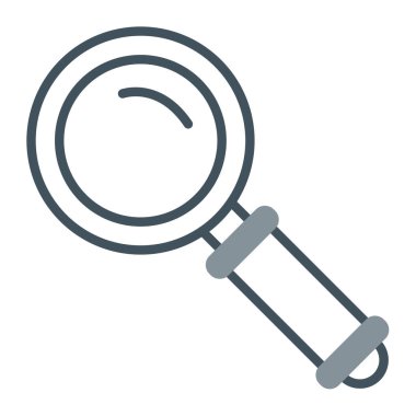 büyütme cam ikon vektör çizimi tasarımı