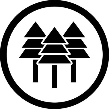 Ağaçlar. Web simgesi basit illüstrasyon