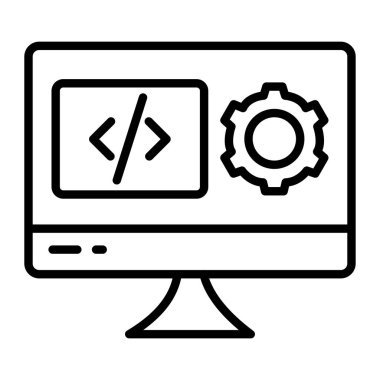 bilgisayar izleyici vektör simgesi