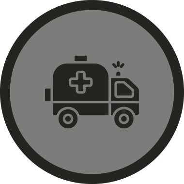ambulans simgesi vektör illüstrasyonu