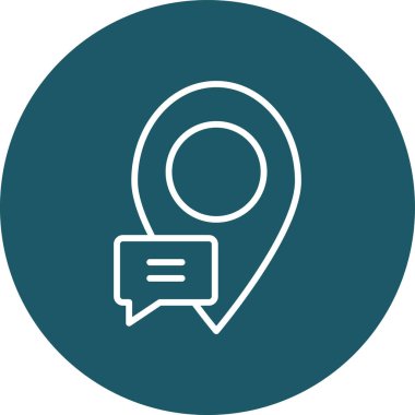 Vektör konumu simge illüstrasyonu