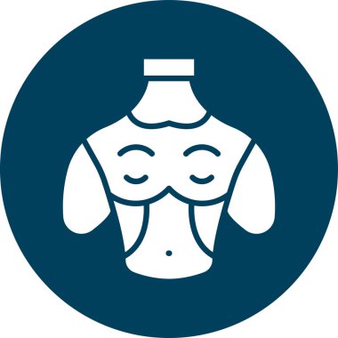 Göğüs kanseri ikonu. vektör illüstrasyonu