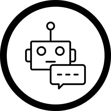 robot ikon vektör illüstrasyonu