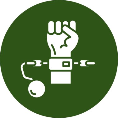 Kelepçeli bir adamın vektör çizimi