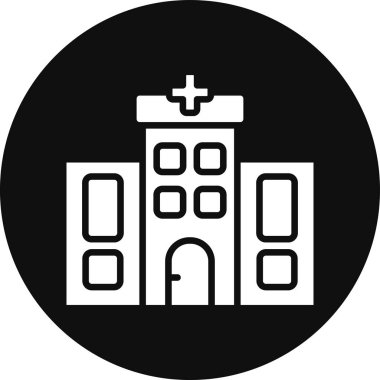 Modern b 'nin vektör illüstrasyonu ikon eksikliği hastanesi