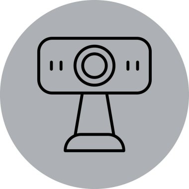 Kamera vektör çizgi simge tasarımı