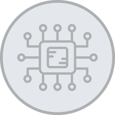 çip çipi simgesi ana hat biçiminde