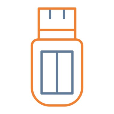 usb flash disk vektör simgesi