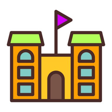 inşaat inşaat ikonu - ana hatları biçiminde