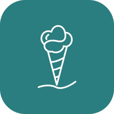 dondurma ikonu vektör illüstrasyonu