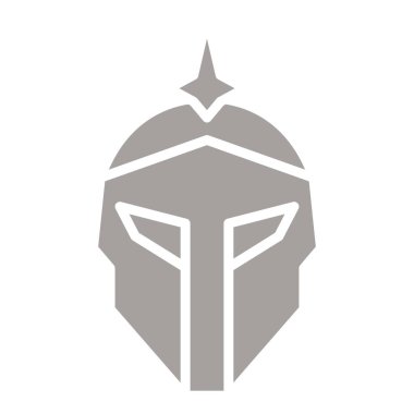 Spartalı miğfer logosu vektör simgesi tasarımı