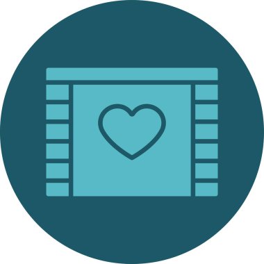 kalp düz vektör simgesi