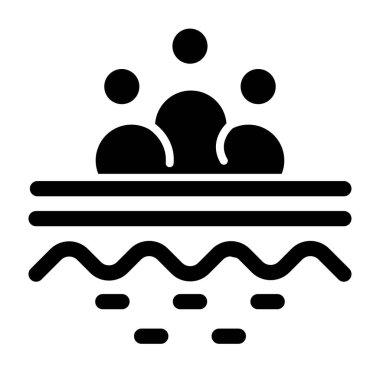 yüzme havuzu vektör çizgisi simgesi