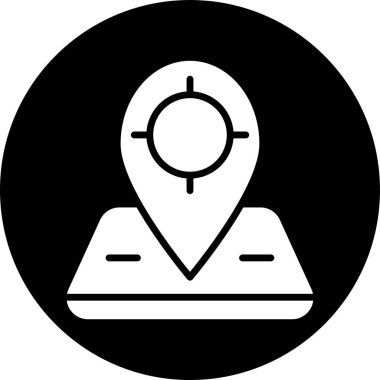 konum haritası simgesi, vektör illüstrasyonu