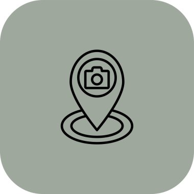 Konum pin simgesinin vektör illüstrasyonu