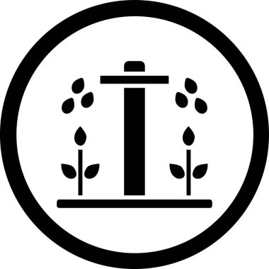 Bitki simgesinin vektör illüstrasyonu